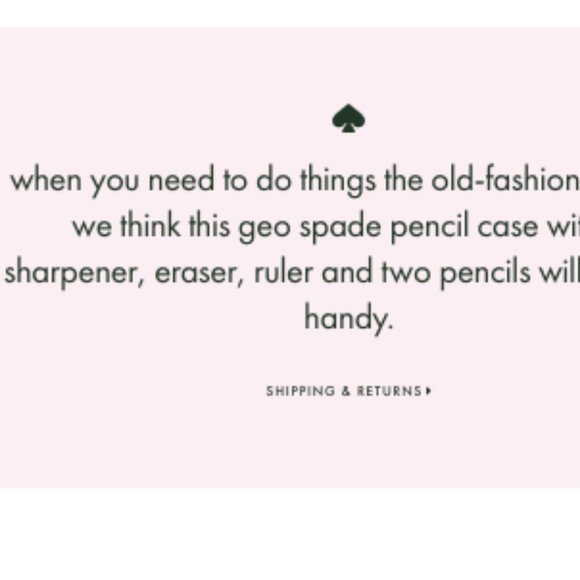 kate spade geo spade pink pencil case set nwt - Picture 3 of 6